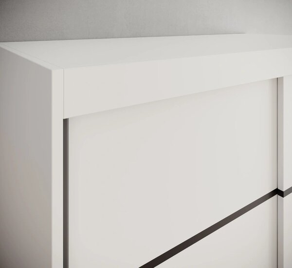 Šatní skříň s posuvnými dveřmi 120 cm MERLA - bílá