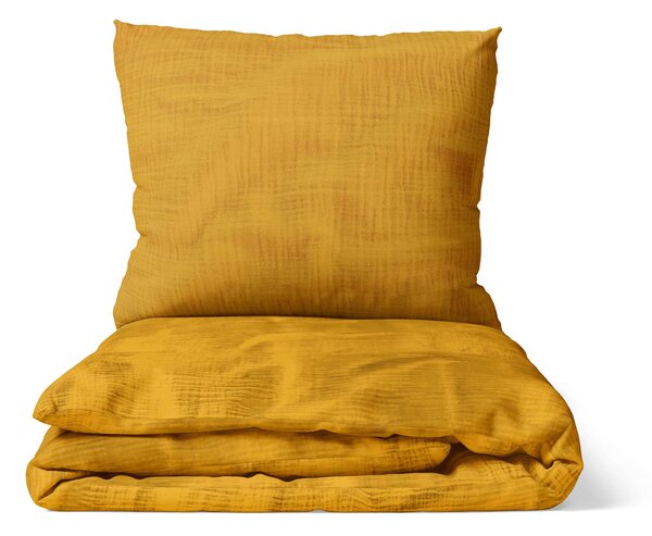 DARRÉ Mušelínové povlečení Mustard Velikost: 140 x 200 + 70 x 90