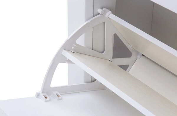 Předsíňová skříň s botníkem 72 cm BIHAM - bílá