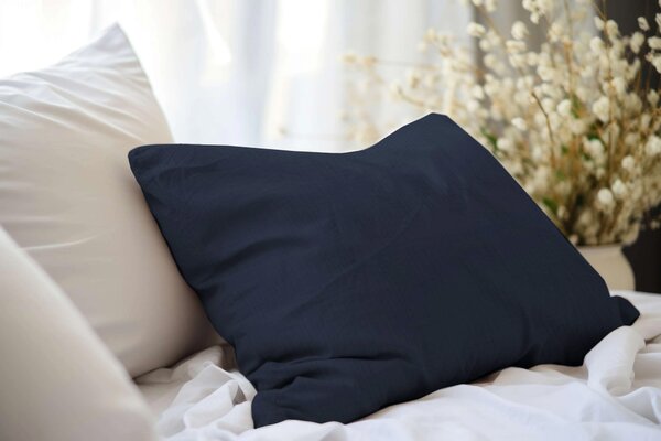 DARRÉ Mušelínové povlečení Dark navy Velikost: 140 x 200 + 70 x 90