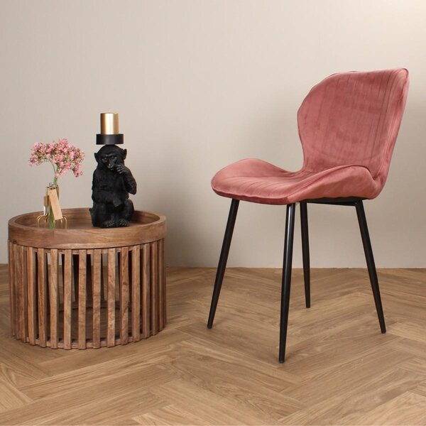 Jídelní židle, růžová barva, moderní design, 1 kus, určená do jídelny