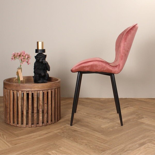 Jídelní židle, růžová barva, moderní design, 1 kus, určená do jídelny