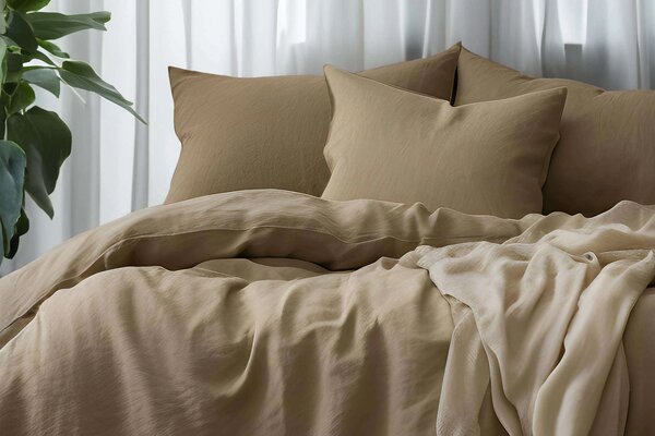 DARRÉ Mušelínové povlečení Light brown Velikost: 140 x 200 + 70 x 90