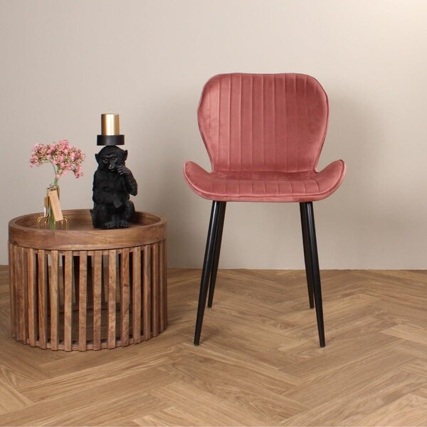 Jídelní židle, růžová barva, moderní design, 1 kus, určená do jídelny