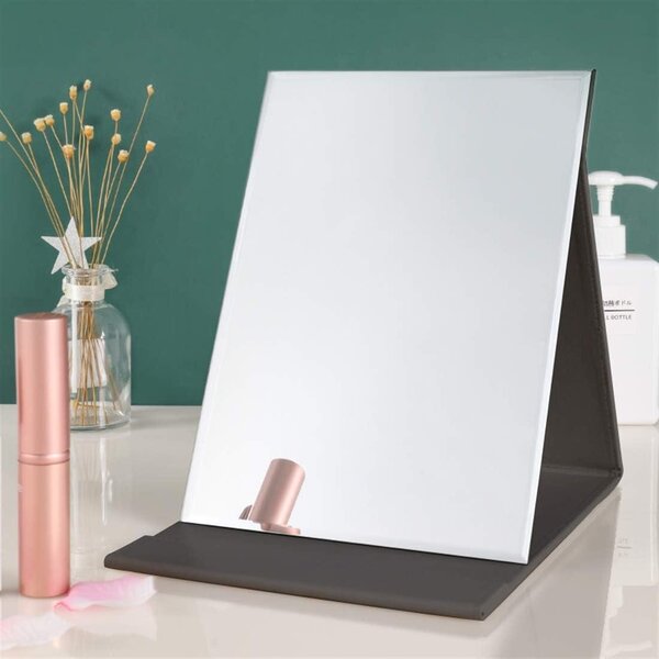 Velké, přenosné zrcadlo na make-up, s vysokým rozlišením, rozměry 17x12,5 cm, skládací, vhodné pro domácí použití i na cesty