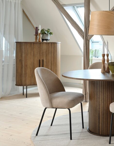 Hnědá skříňka v dekoru dubu s posuvnými dveřmi 100x118 cm Nola – Unique Furniture