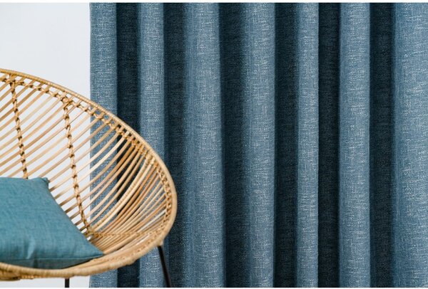 Modrý závěs 140x245 cm Riva – Mendola Fabrics