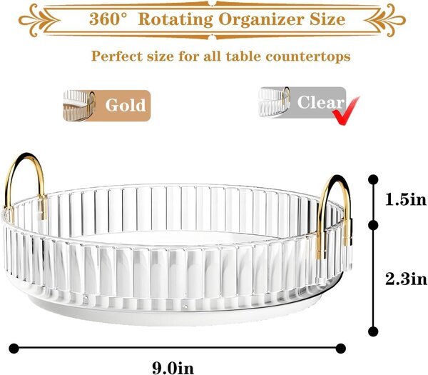 Organizér na kosmetiku, otočný o 360°, s velkou kapacitou, vhodný na toaletní stolek