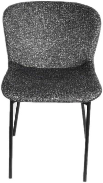 Jídelní židle, látka, tmavě šedá barva, moderní design, pohodlná, 1 kus, vhodná do kuchyně