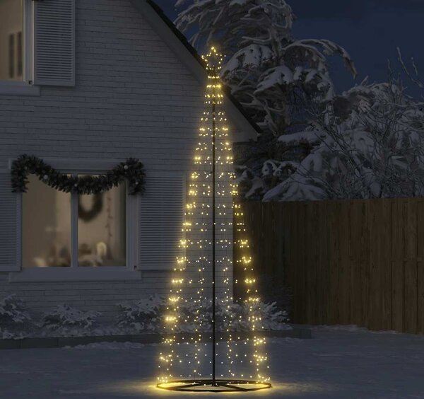 VidaXL LED vánoční strom EKENAS Ocel [4016455] Barva: Modrá