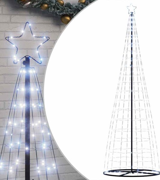 VidaXL LED vánoční strom EKENAS Ocel [4016455] Barva: Modrá