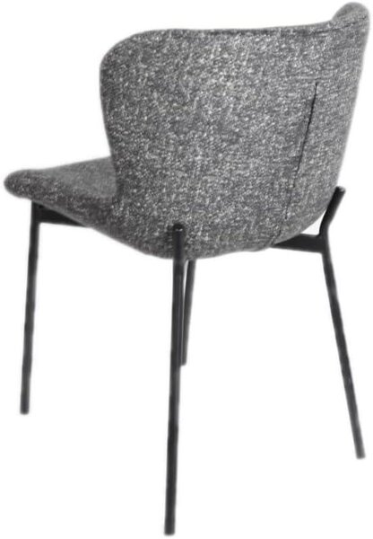 Jídelní židle, látka, tmavě šedá barva, moderní design, pohodlná, 1 kus, vhodná do kuchyně