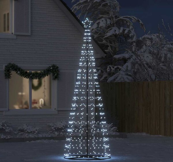 VidaXL LED vánoční strom EKENAS Ocel [4016455] Barva: Modrá