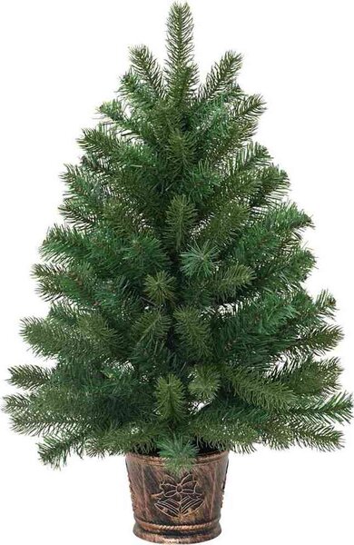 VidaXL Umělý vánoční stromeček s stojanem Zelená 75 cm PVC, PE a ocel [42018730]