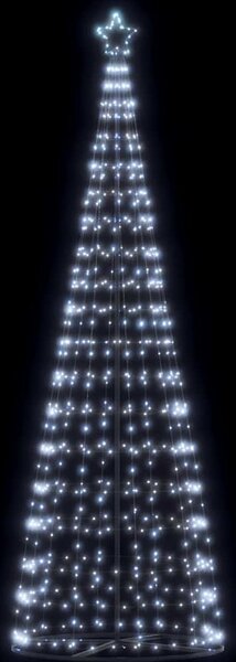 VidaXL LED vánoční strom EKENAS Ocel [4016455] Barva: Modrá