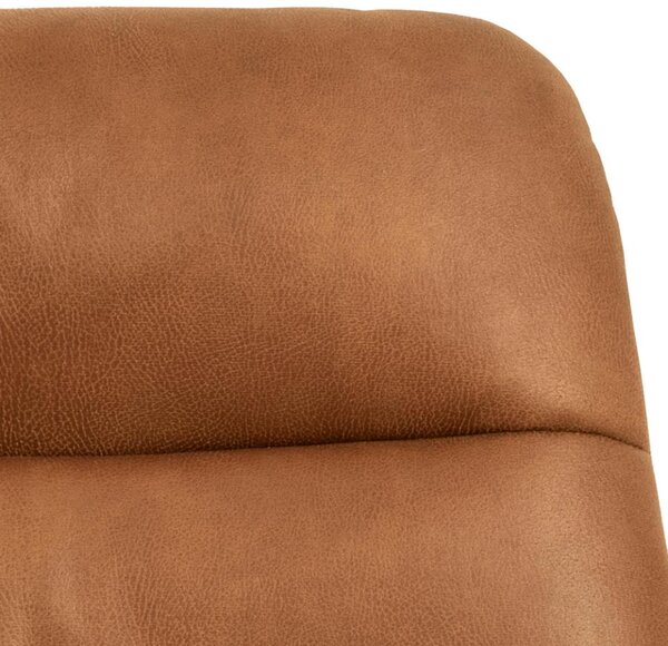 Actona Designové kožené lounge křeslo Milford brandy hnědé