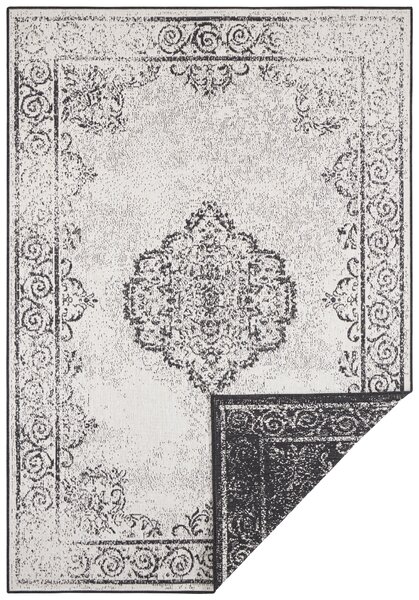 NORTHRUGS - Hanse Home koberce Kusový koberec Twin Supreme 103868 Cebu Black/Cream – na ven i na doma - 120x170 cm