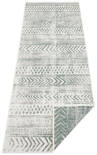 Hanse Home, Kusový koberec Twin Supreme 103861 Biri Green/Cream – na ven i na doma, 80x350, zelená, chodba / předsíň