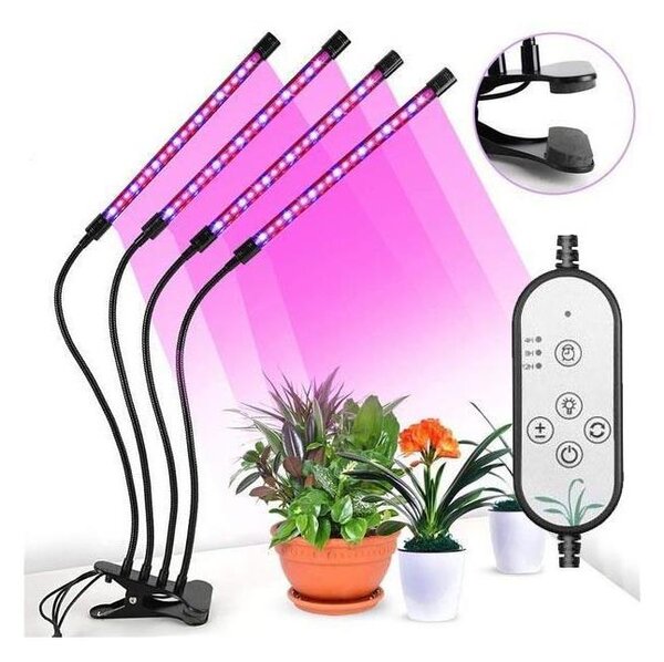 LED Stmívatelná stolní lampa s klipem pro pěstování rostlin LED/15W/5V