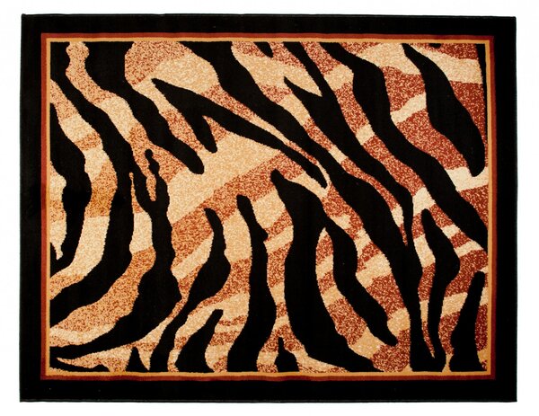 Makro Abra Kusový koberec ATLAS 6601A hnědý černý Rozměr: 80x150 cm