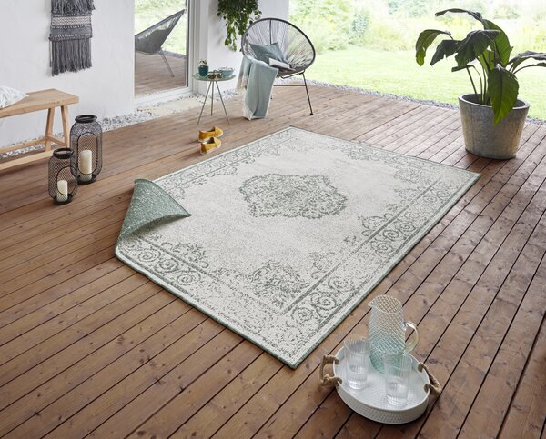 Hanse Home, Kusový koberec Twin Supreme 103869 Cebu Green/Cream – na ven i na doma, 200x290, zelená, chodba / předsíň