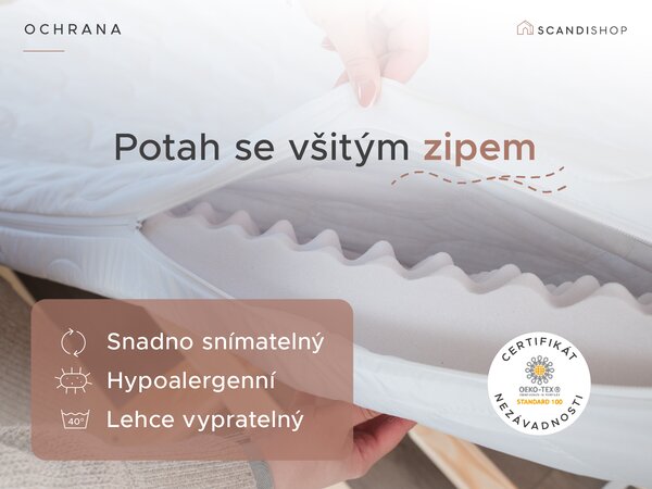 Pěnová matrace DELUXE 80 x 200 cm Ochrana matrace: BEZ chrániče matrace