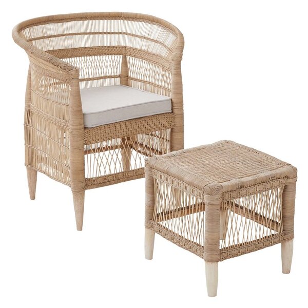BOHO LOUNGE Sedák 45 x 45 cm - přírodní