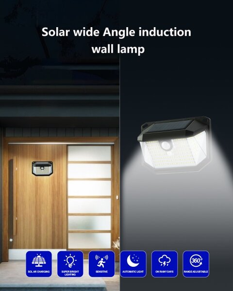 Brilagi - LED Solární nástěnné svítidlo se senzorem WALLIE LED/4W/5,5V IP65