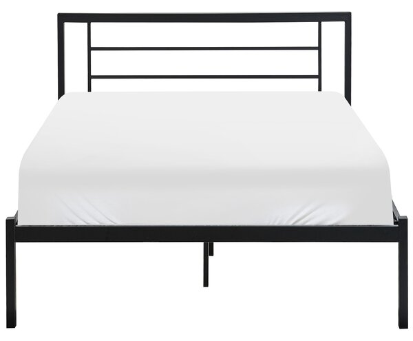 Postel Kov CUSSET 120 x 200 cm Černá