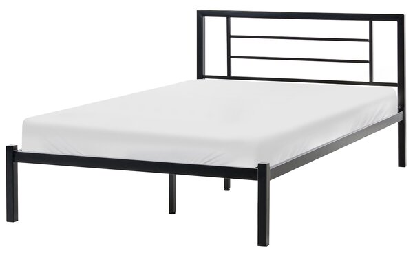 Postel Kov CUSSET 120 x 200 cm Černá