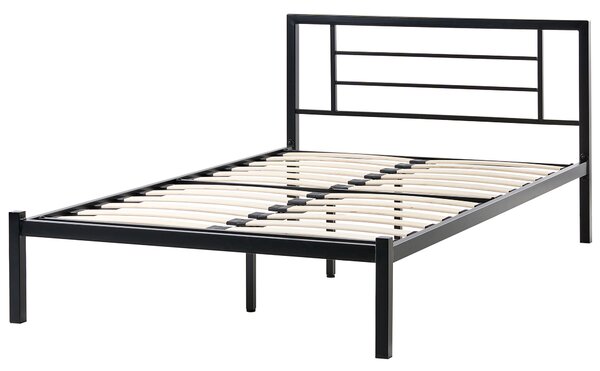 Postel Kov CUSSET 120 x 200 cm Černá
