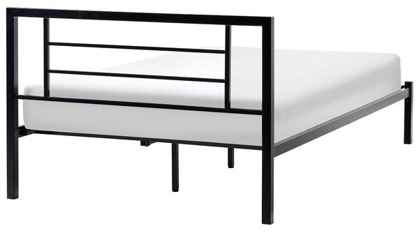 Postel Kov CUSSET 120 x 200 cm Černá