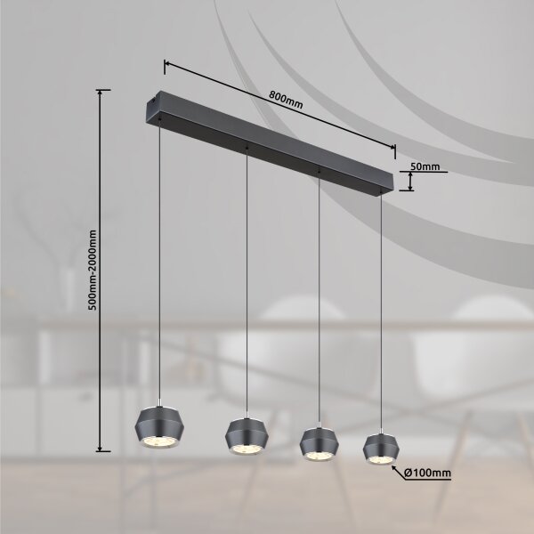 Globo 15209-4 - LED Lustr na lanku MARTHY 4xLED/6W/230V