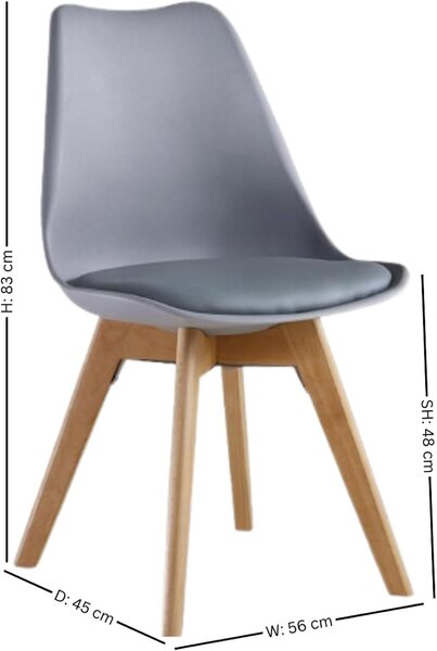 Sada dvou jídelních židlí, retro design, šedá barva, vhodné do kuchyně