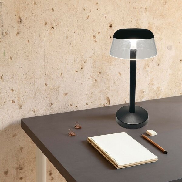 LED Stm. nabíjecí dotyková stolní lampa LED/3W/5V 3000-6000K černá
