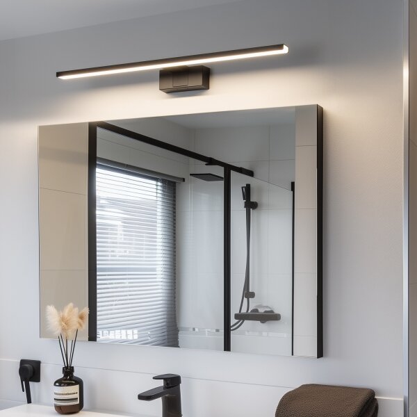 Aigostar - LED Koupelnové osvětlení zrcadla LED/12W/230V 4000K 60 cm IP44 černá