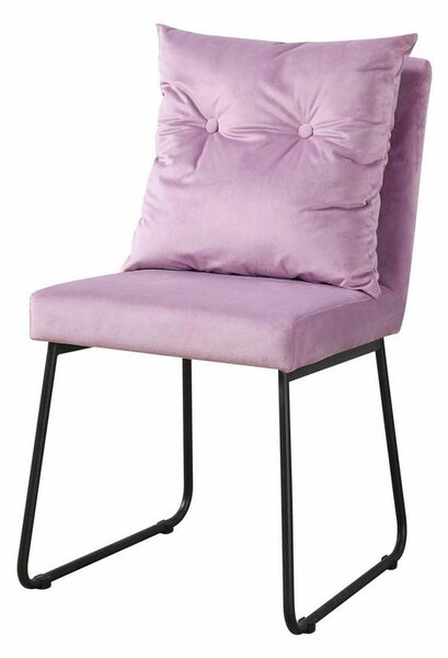 Židle Ze Sametu Bono Růžová