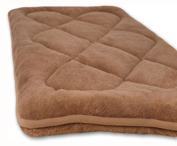 Ovčí věci MATRACE CAMEL - 4 cm s ovčím rounem, hnědá