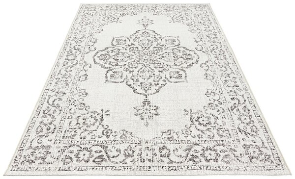 Hanse Home, Kusový koberec Beach 103855 Cream/Grey/Anthracite – na ven i na doma, 120x170, béžová, bílá, chodba / předsíň