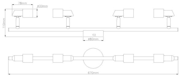 Globo 57385-4 - LED Bodové svítidlo KINLEY 4xGU10/3W/230V