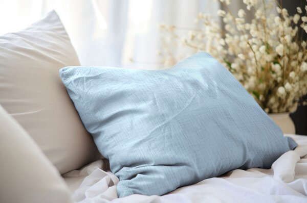 DARRÉ Mušelínové povlečení Sky blue Velikost: 140 x 220 + 70 x 90
