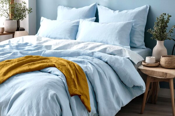 DARRÉ Mušelínové povlečení Sky blue Velikost: 140 x 220 + 70 x 90
