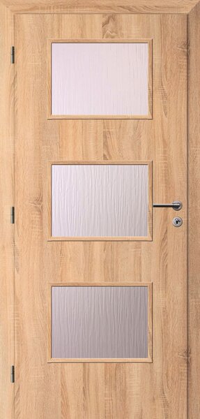 Solodoor Etta 6 Interiérové dveře 90 L, 920 × 1970 mm, fólie, levé, dub Mystic, prosklené