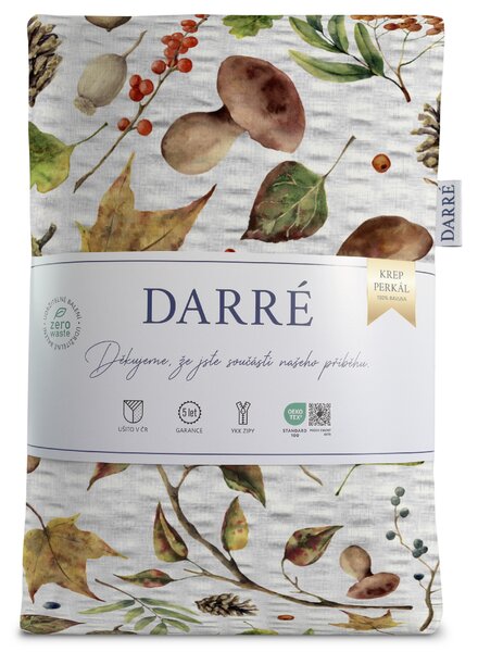 DARRÉ Krepové perkálové povlečení Krásy lesa Velikost: 140 x 200 + 70 x 90