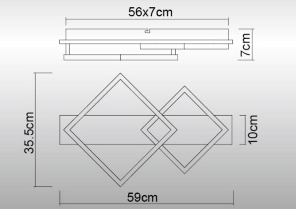 Globo 67847-24 - LED Stropní svítidlo LESINA LED/24W/230V 3000K