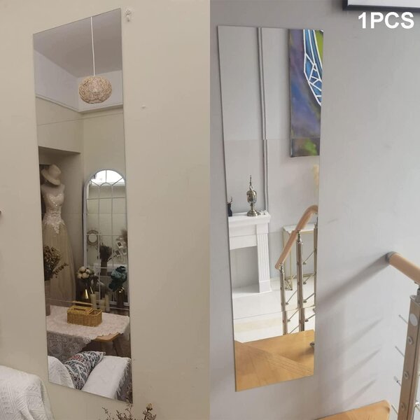 Zrcadlo ze skla, samolepicí, 30 cm, čtvercové, vhodné na zeď i na stůl