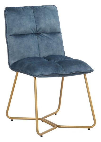Židle Ze Sametu Fonia - Modrá