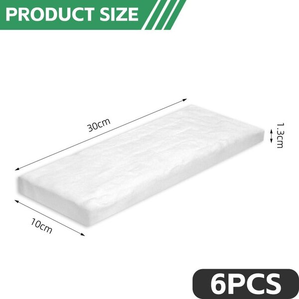 Keramické knoty pro bioetanol, 6 kusů, rozměry 300 x 100 x 13 mm, vhodné pro kamna na bioetanol