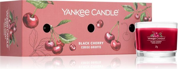 Yankee Candle Black Cherry dárková sada 3x37 g