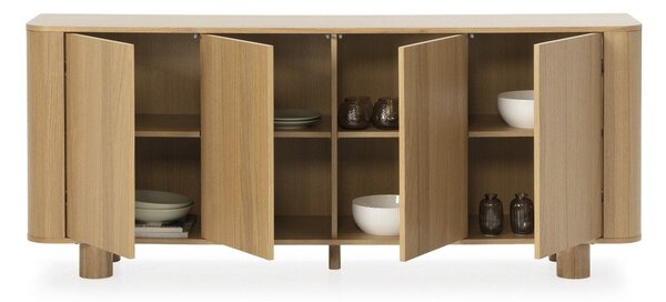 Komoda v dekoru dubu v přírodní barvě 180x75x40 cm Padoc – MOME